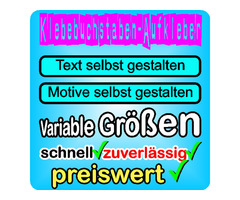 Klebebuchstaben online - Klebebuchstaben-Aufkleber.de